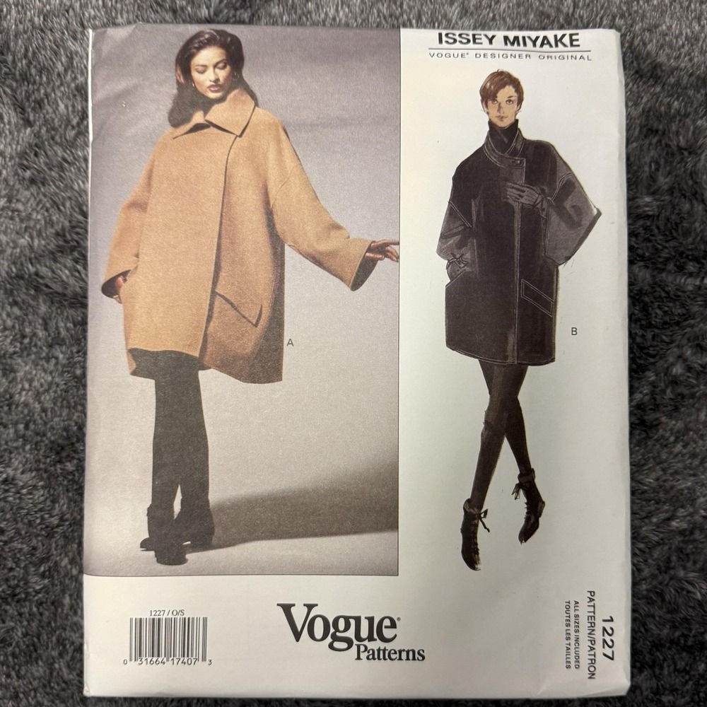 Vogue Patterns #1227 Issey Miyake Vogue Designer Original - coat *UNCUT* w/label